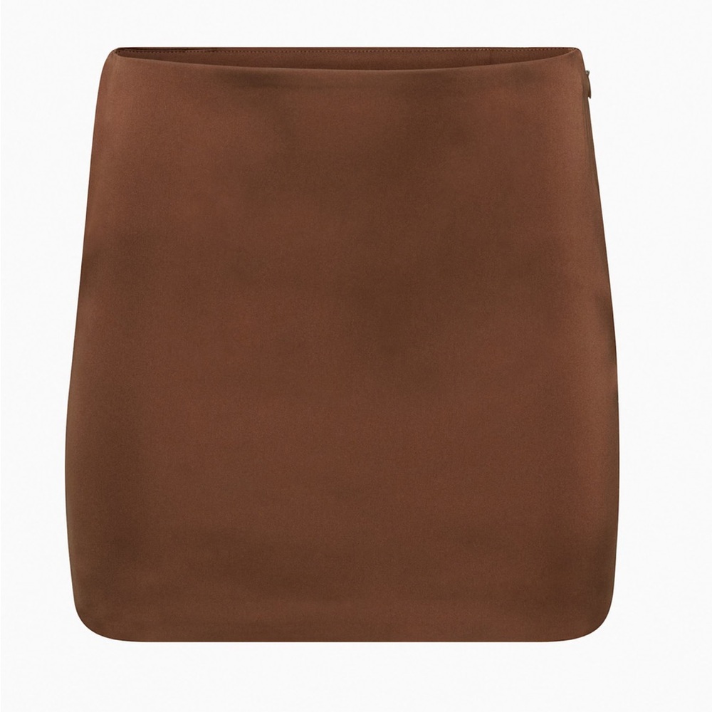Aritzia Sunday Best Mini Skirt in Rocco Brown